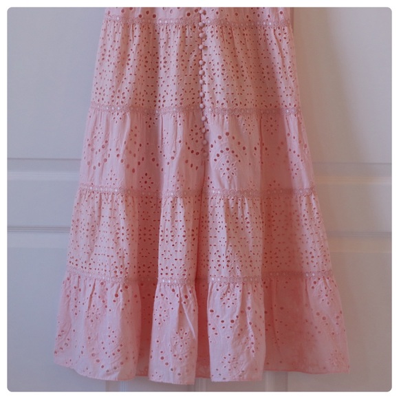 ALICE + OLIVIA Shanti Button-Front Tiered Midi Dress - Picture 13 of 15